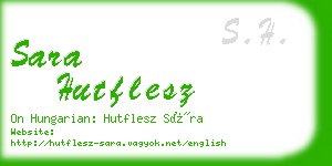 sara hutflesz business card